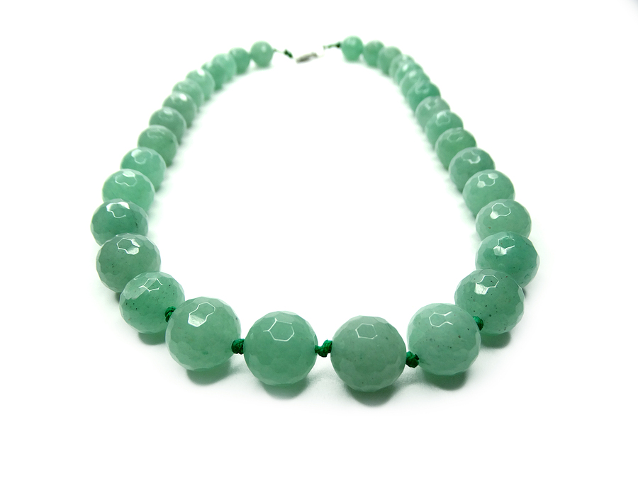 Jewelry fashion beads necklace with natural stones crystals jade